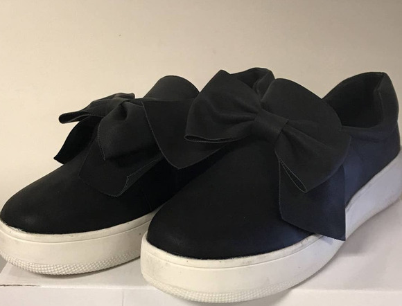 J. Adams Shoes - J. Adams Wally Platform Sneakers for Women Sz 8.5 Comfortable Slip On with Bow